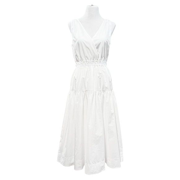 Aritzia Babaton Broadcast Poplin Dress White Women’s size medium - Picture 5 of 8